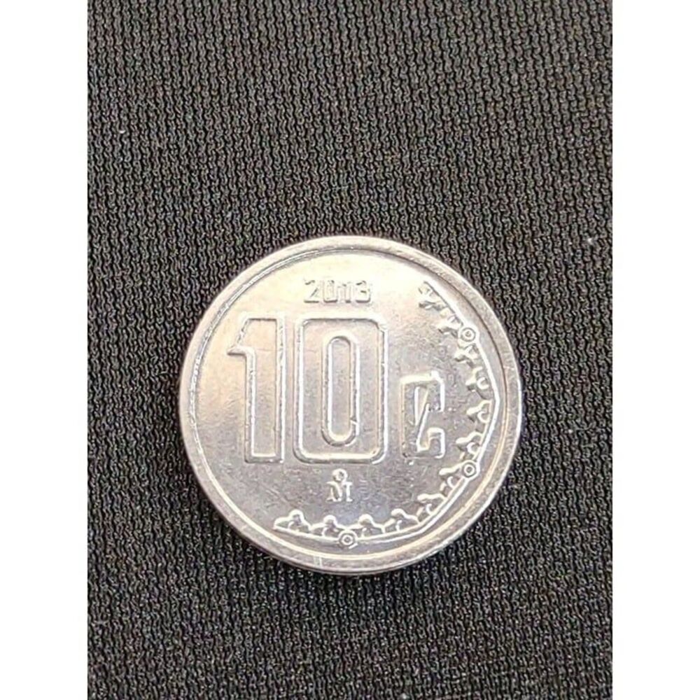 2013 Mexico 10 Centavos Worlds Smallest Tenth Peso Dime Coin